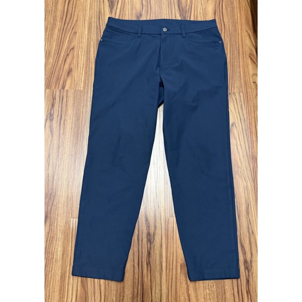 Lululemon ABC 5 Pocket Pants Men's 34 Navy Blue 28" Inseam Stretch